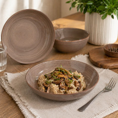 Σερβίτσιο Φαγητού Stonware 18τμχ. Harmonia Brown