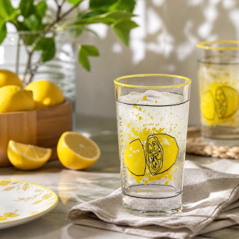 Ποτήρι Νερού - Αναψυκτικού Σετ 6τμχ. Lemon 570ml