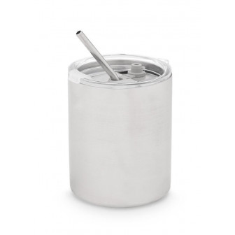 Alpina Ποτήρι Θερμός Ανοξείδωτο Με Καλαμάκι White 380ml