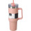 Excellent Houseware Θερμός Ποτήρι Ανοξείδωτο Με Καλαμάκι Pink 1200ml