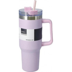 Excellent Houseware Θερμός Ποτήρι Ανοξείδωτο Με Καλαμάκι Lila 1200ml