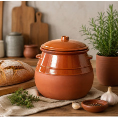 Alpina Γάστρα Πυρίμαχη 8lt Terracota Στρογγυλή 30cm