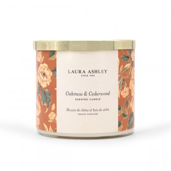 Laura Ashley Αρωματικό Κερί Oakmows & Cedarwood 400gr