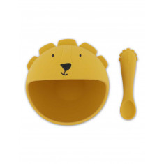 Trixie Μπολ Σιλικόνης Και Κουτάλι First Meal Mrs Lion