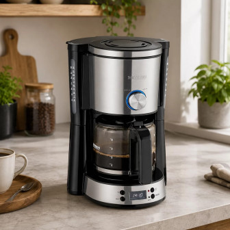 Severin Καφετιέρα Φίλτρου 1000W  Inox/Black 1,25Lt.