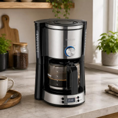 Severin Καφετιέρα Φίλτρου 1000W  Inox/Black 1,25Lt.