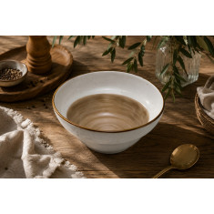 Μπολ Σαλάτας New Bone China Qountry Brown 20cm