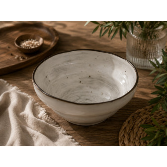 Μπολ Σαλάτας New Bone China Country Grey 20cm