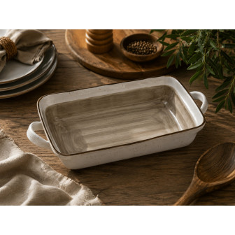 HFA Ταψί Πυρίμαχο Ορθογώνιο New Bone China Country Grey 41cm