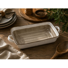 HFA Ταψί Πυρίμαχο Ορθογώνιο New Bone China Country Grey 41cm
