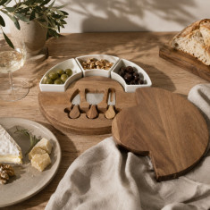 HFA Πλατό Τυριών Accacia Gourmet Σετ  3 Μπολ 3 Μαχαιράκια
