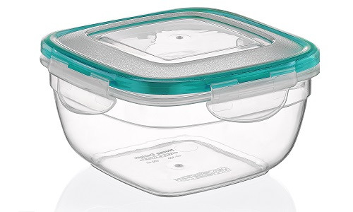 Δοχείο Τροφίμων Τετράγωνο με Κλιπ 600ml