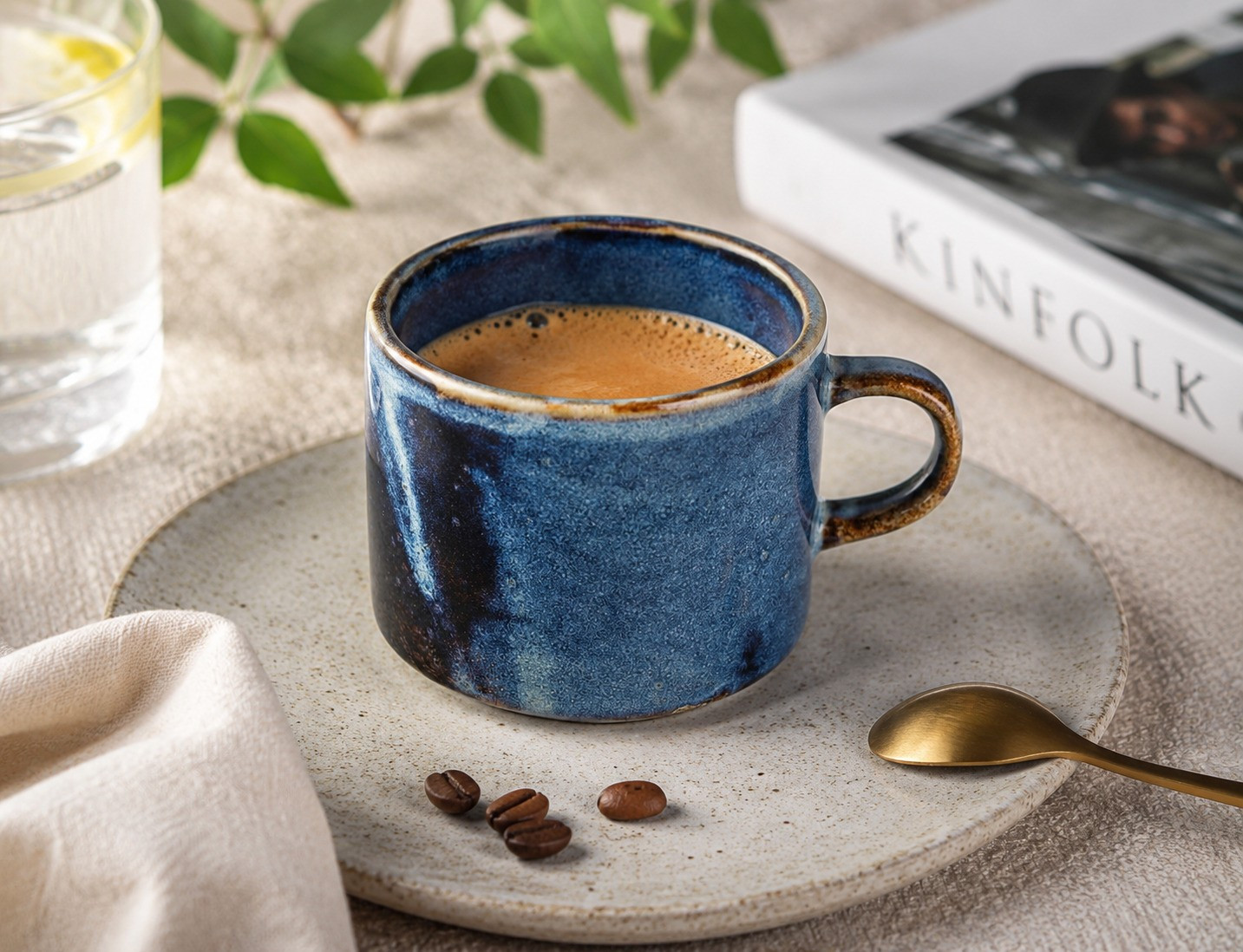F2D Φλυτζάνι Espresso Πορσελάνης Nova 90ml Μπλε