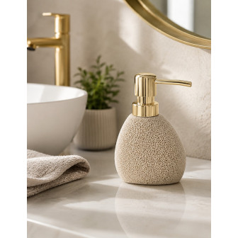 Atmosphera Dispenser Θήκη Για Κρεμοσάπουνο Polyresin Spong Style Μπεζ 200ml