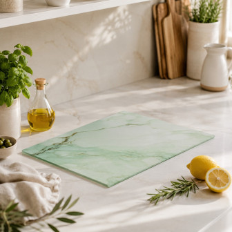 Επιφάνεια Κοπής Γυάλινη Marble  50x30cm