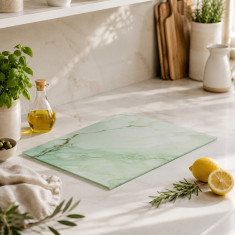 Επιφάνεια Κοπής Γυάλινη Marble  50x30cm