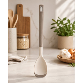 Κουταλά Σερβιρίσματος  PP Με Σιλικόνη Beige 30cm