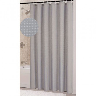 Κουρτίνα Μπάνιου Polyester Grey Ανάγλυφη 180x200cm