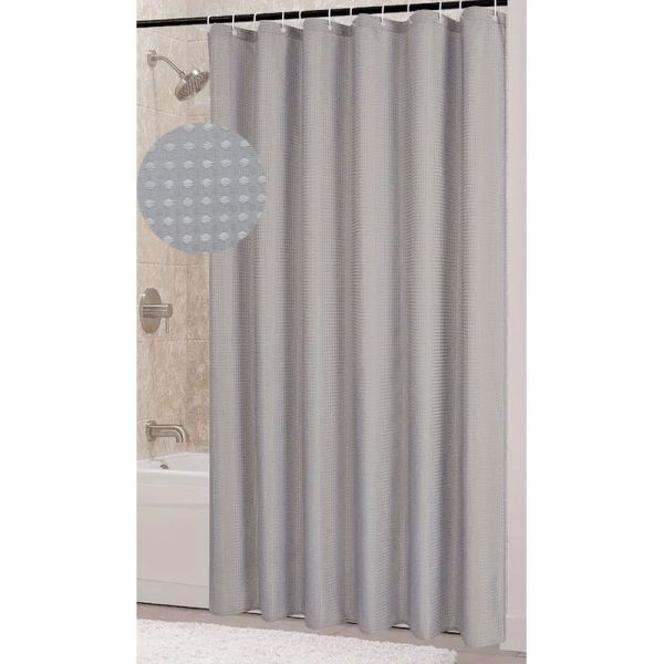 Κουρτίνα Μπάνιου Polyester Grey Ανάγλυφη 180x200cm