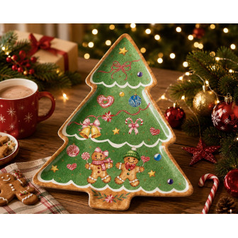 R2S Χριστουγεννιάτικη Πιατέλα Sweet Christmas Xas Tree 25cm
