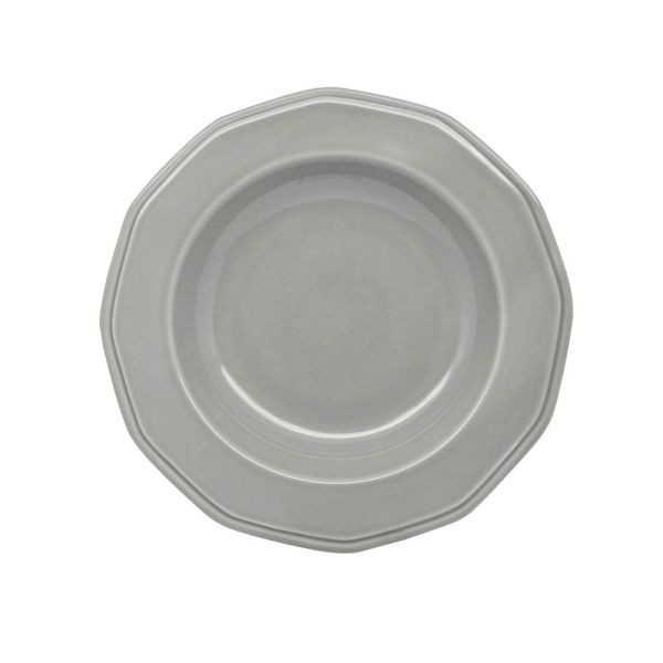 Πιάτο Βαθύ Πορσελάνης Premium Classic Grey 23cm