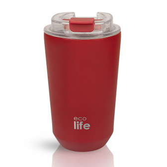 EcoLife Θερμός Ποτήρι Ανοξείδωτο Pure Red 360ml