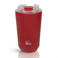 EcoLife Θερμός Ποτήρι Ανοξείδωτο Pure Red 360ml