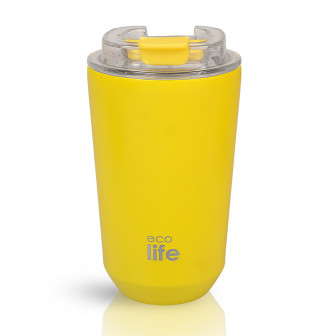EcoLife Θερμός Ποτήρι Ανοξείδωτο Pure Yellow 360ml