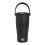 EcoLife Θερμός Ποτήρι Ανοξείδωτο 1 Handle Black Με Καλαμάκι 600ml