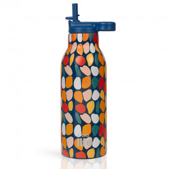 Ecolife Παγούρι Θερμός Stones Ανοξείδωτο Με Καλαμάκι 550ml