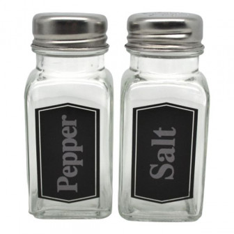 Αλατοπίπερα Σετ 2τμχ Γυάλινα Salt & Pepper