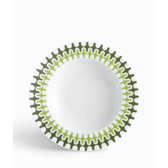 IONIA Πιάτο Βαθύ Σετ 6Τμχ. Πορσελάνης Illusion Green