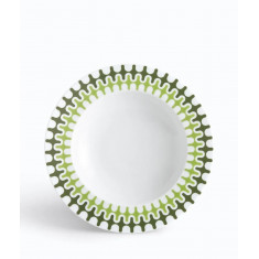 IONIA Πιάτο Βαθύ Σετ 6Τμχ. Πορσελάνης Illusion Green
