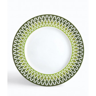 IONIA Πιάτο Φαγητού Σετ 6Τμχ. Πορσελάνης Illusion Green