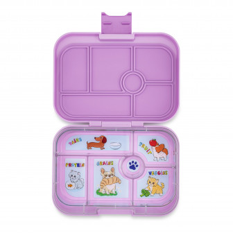 Yumbox Original Φαγητοδοχείο Με 6 Χωρίσματα Purple Dogs Cats