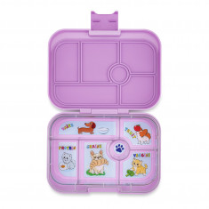 Yumbox Original Φαγητοδοχείο Με 6 Χωρίσματα Purple Dogs Cats