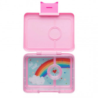 Yumbox Snak Φαγητοδοχείο Με 3 Χωρίσματα Power Pink Rainbow