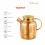 Wilmax Γυάλινη Τσαγιέρα Με Φίλτρο Golden 1600ml