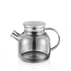Wilmax Γυάλινη Τσαγιέρα Με Φίλτρο Silver 1200ml