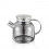 Wilmax Γυάλινη Τσαγιέρα Με Φίλτρο Silver 1200ml