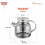 Wilmax Γυάλινη Τσαγιέρα Με Φίλτρο Silver 1200ml