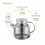 Wilmax Γυάλινη Τσαγιέρα Με Φίλτρο Silver 1200ml