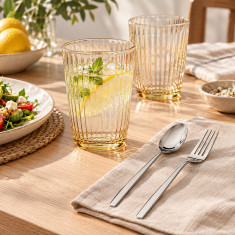 Cosy & Trendy Ποτήρι Νερού Αναψυκτικού Σετ 4τμχ. Lyra Orange 320ml