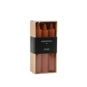 Countryfield Διακοσμητικό Κερί Κηροπηγίου Organge 14cm Σετ 6Τμχ.