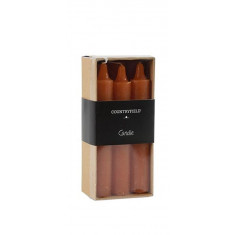 Countryfield Διακοσμητικό Κερί Κηροπηγίου Organge 14cm Σετ 6Τμχ.