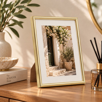Κορνίζα Αλουμινίου Gold Mat 15X20cm