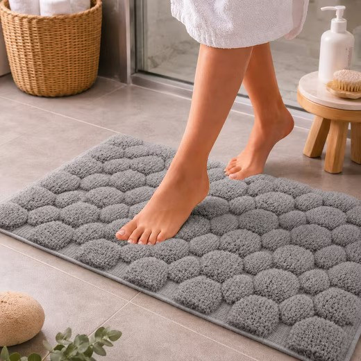 Πατάκι Μπάνιου Βαμβακερό Grey 50x80cm