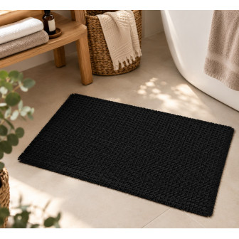 Πατάκι Μπάνιου Αντιολισθητικό μαύρο 50x80cm