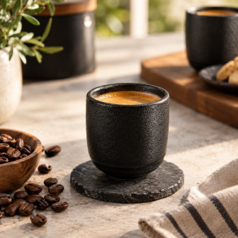 Rinart Porcelain Φλυτζάνι Espresso Piana Pietra Nero 90ml