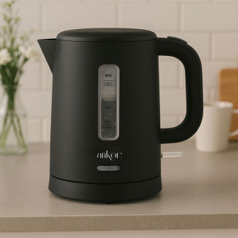 Βραστήρας Ηλεκτρικός Μαύρος Ματ 1LT 1100W